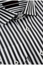 Man's black shirt striped slim fit