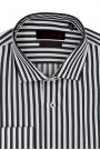 Man's black shirt striped slim fit