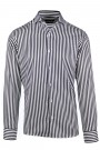 Man's black shirt striped slim fit