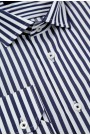 Man's blue shirt striped slim fit    