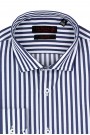 Man's blue shirt striped slim fit    