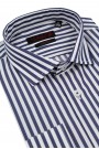 Man's blue shirt striped slim fit    