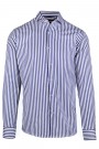 Man's blue shirt striped slim fit    