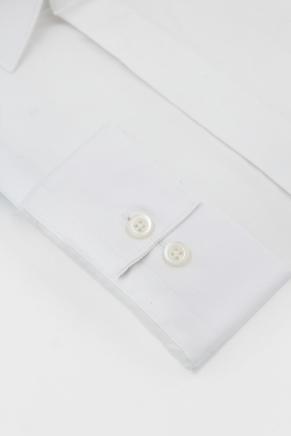 Man's white shirt slim fit