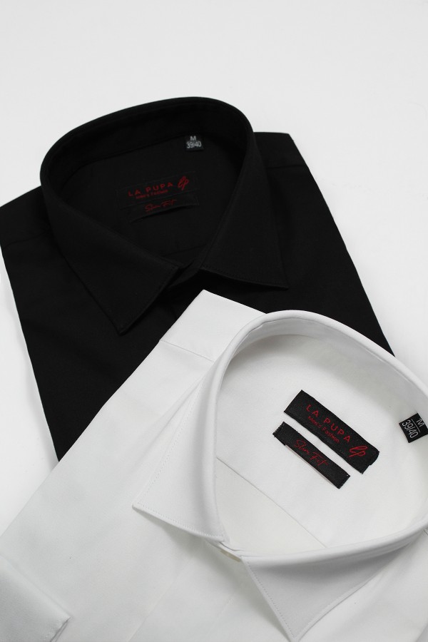 Man's white shirt slim fit