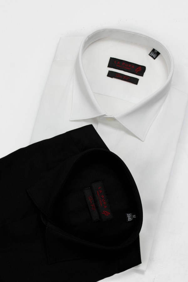 Man's white shirt slim fit