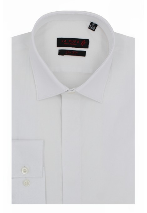 Man's white shirt slim fit