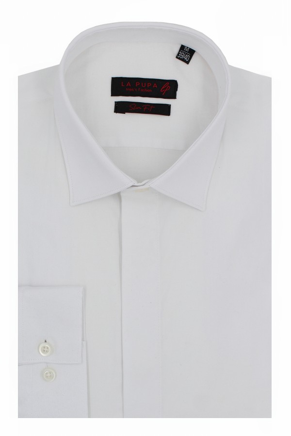 Man's white shirt slim fit