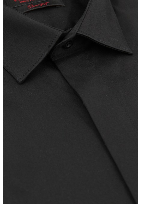 Man's black shirt slim fit