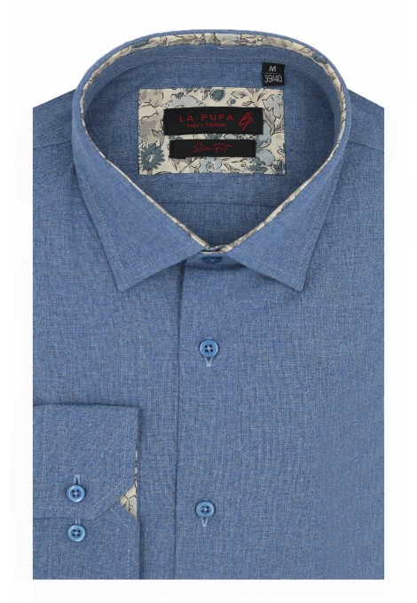 Man's sky blue shirt slim fit