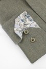 Man's green shirt slim fit