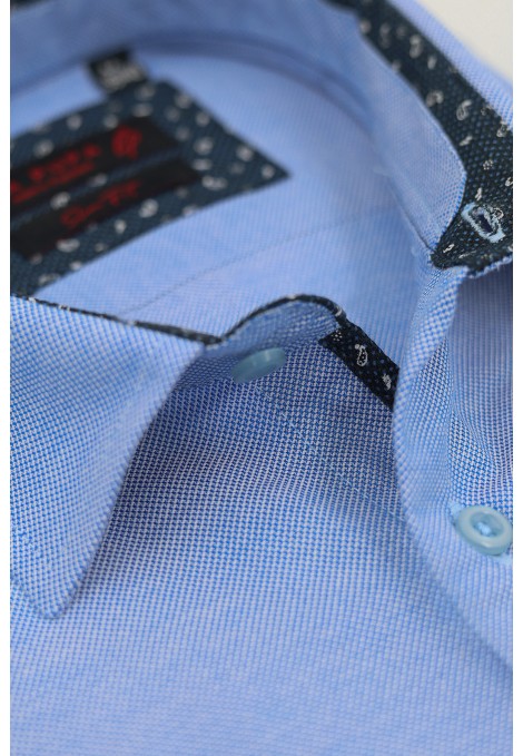 Man's sky blue shirt slim fit