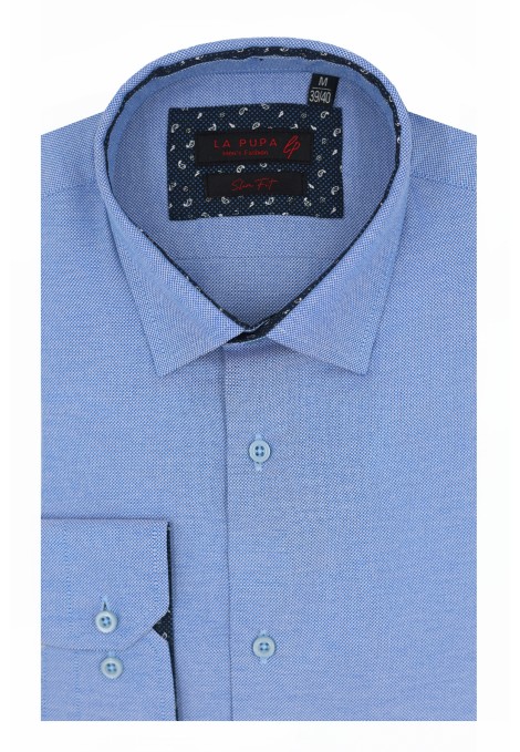 Man's sky blue shirt slim fit