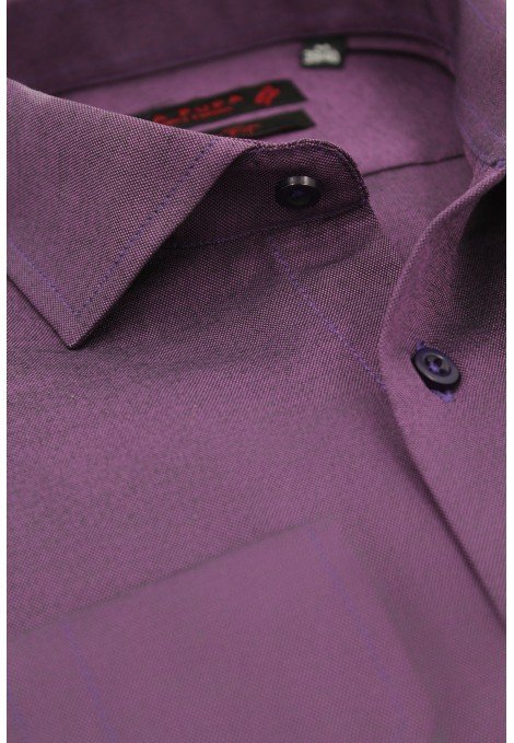 Man's purple cotton shirt slim fit