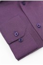 Man's purple cotton shirt slim fit