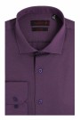 Man's purple cotton shirt slim fit