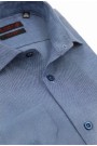 Man's blue cotton shirt slim fit