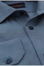 Man's blue cotton shirt slim fit