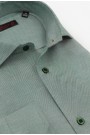 Man's green cotton shirt slim fit