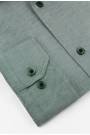 Man's green cotton shirt slim fit