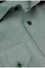 Man's green cotton shirt slim fit