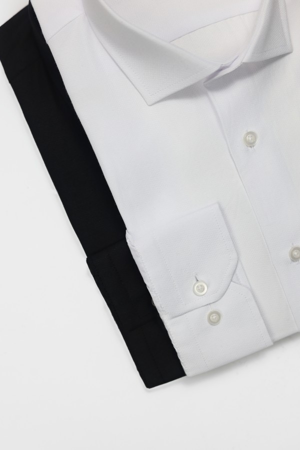 Man's white shirt slim fit