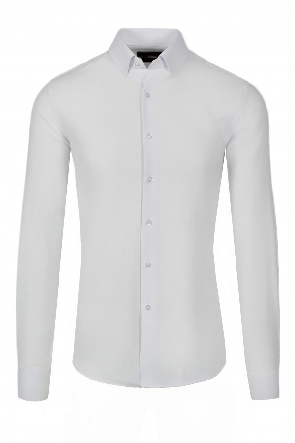 Man's white shirt slim fit