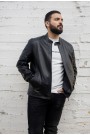 Man's black Leather jacket