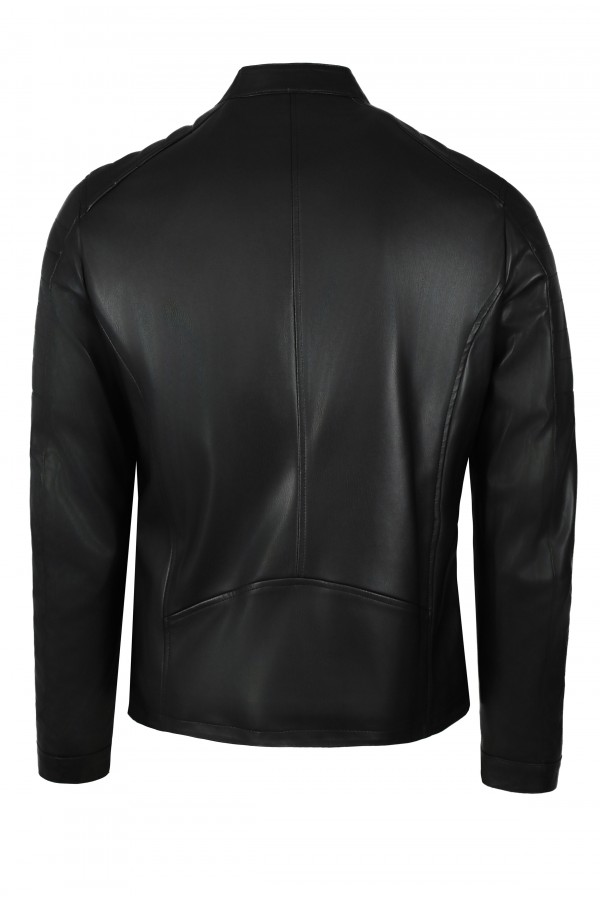 Man's black Leather jacket