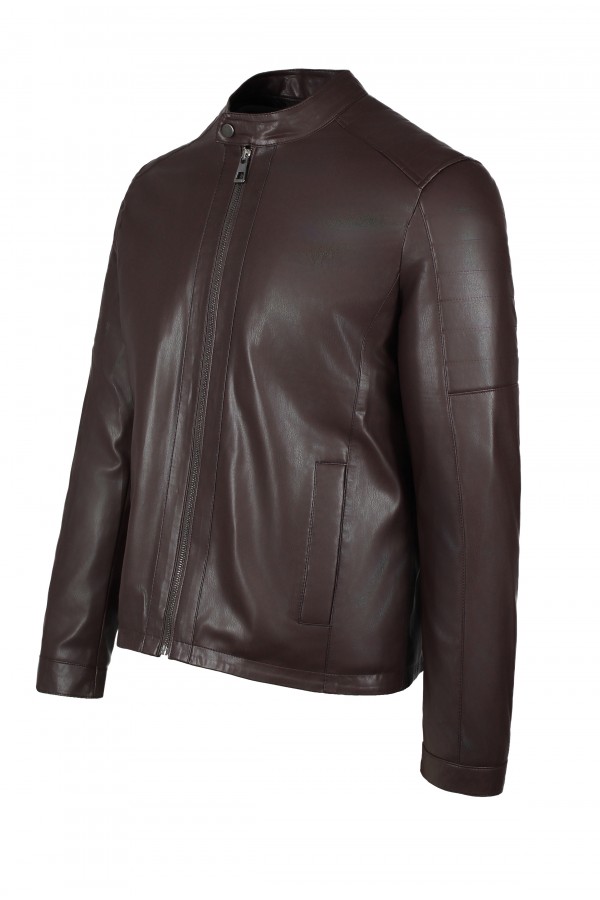 Man's bordeuax Leather jacket