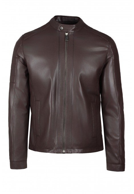 Man's bordeuax Leather jacket