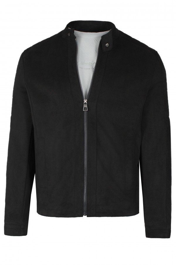 Man's black castor jacket