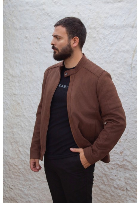 Man's brown castor jacket