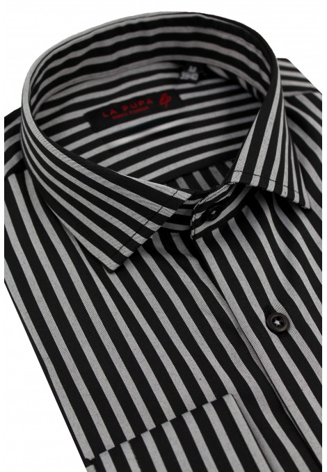 La pupa man's grey-black shirt striped 