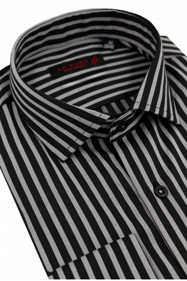 La pupa man's grey-black shirt striped 