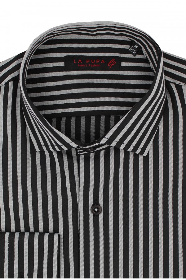 La pupa man's grey-black shirt striped 