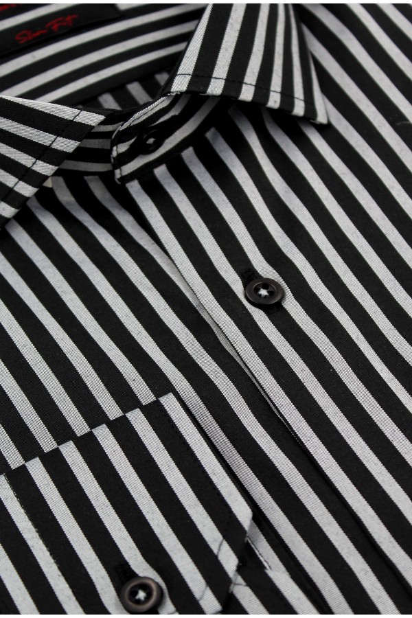 La pupa man's grey-black shirt striped 