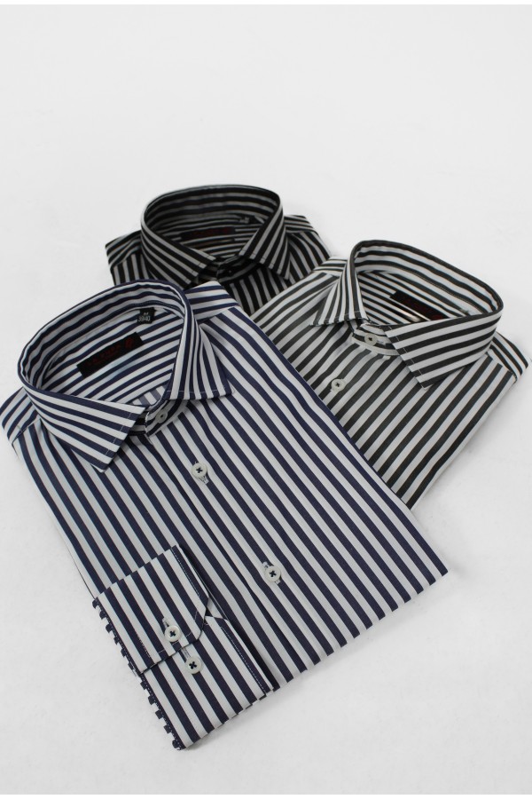 La pupa man's black shirt striped