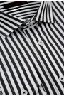 La pupa man's black shirt striped