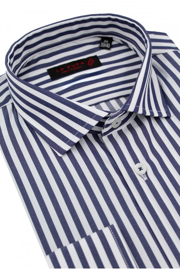 La pupa man's blue shirt striped 