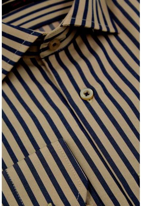 Man's camel shirt striped