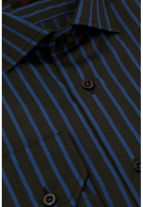 Man's black  shirt striped