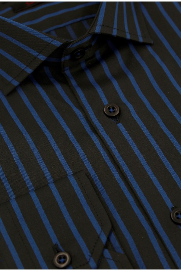 Man's black  shirt striped