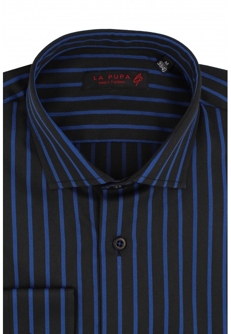 Man's black shirt striped