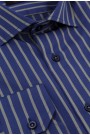 Man's blue shirt striped  