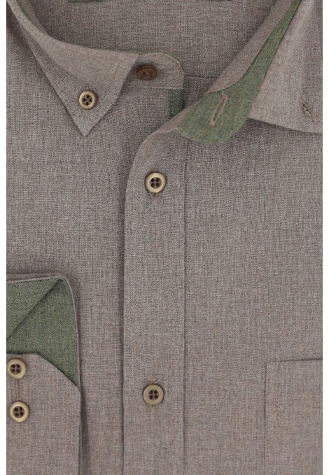 Man's brown cotton shirt