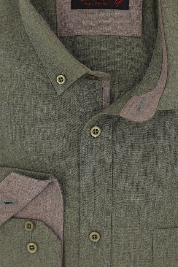 Man's green cotton shirt  