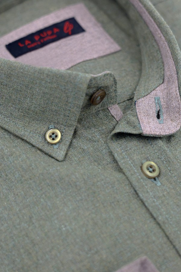 Man's green cotton shirt  