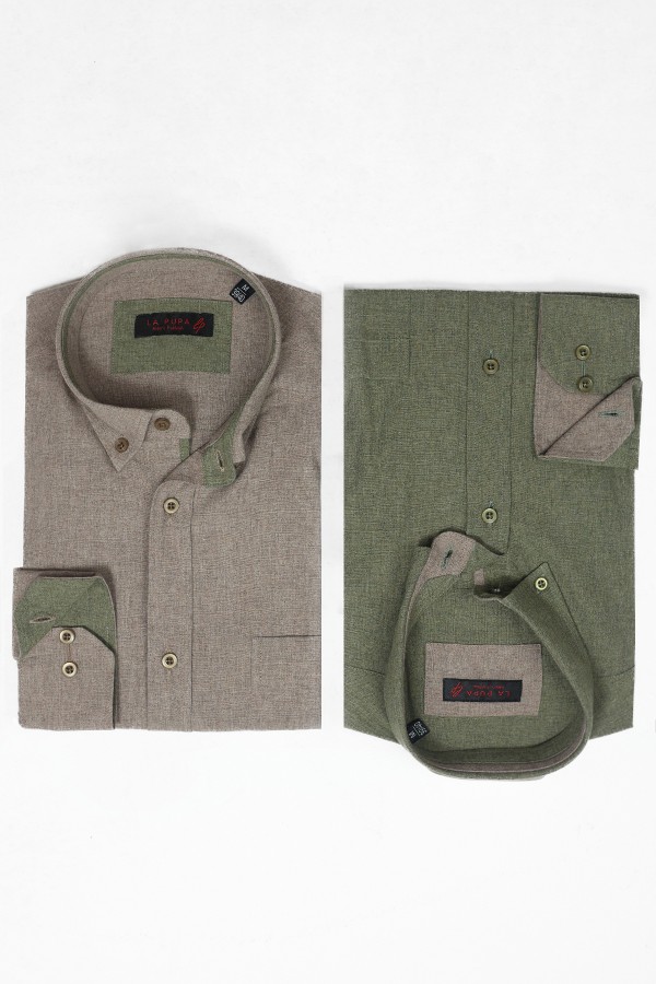 Man's green cotton shirt  