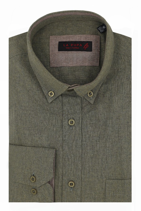 Man's green cotton shirt  